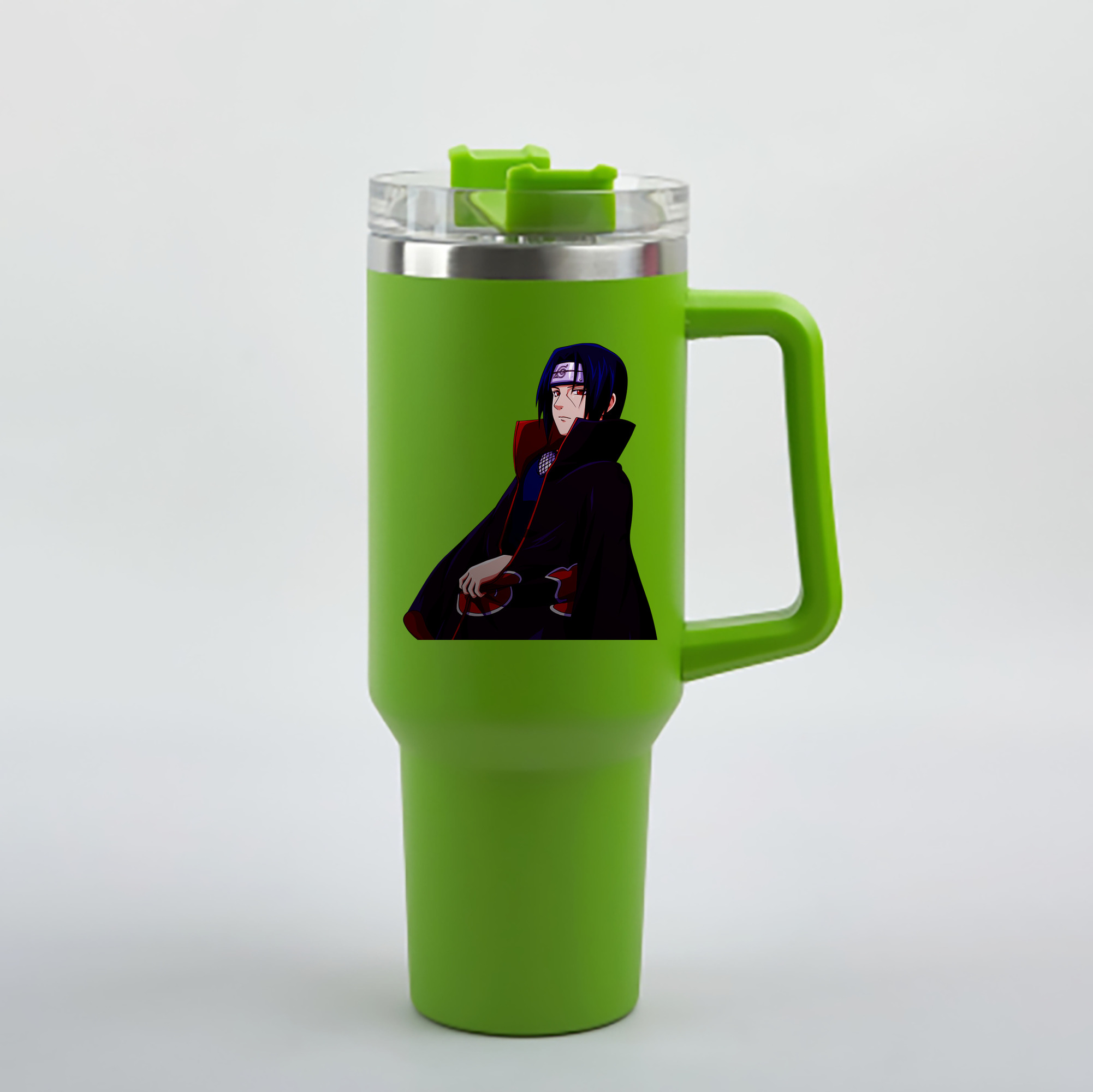 （画像用） NARUTO -ナルト- うちは イタチ Uchiha Itachi 1200mL車用タンブラー - クリスタルステッカー（プラスチックストロー付き）